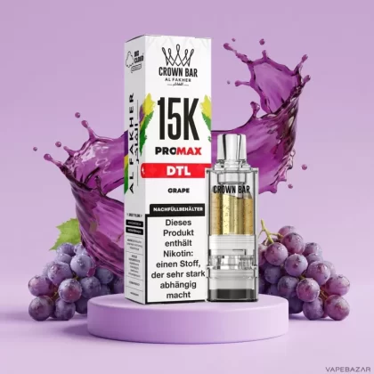 Al Fakher Pods Crown Bar 15K Pro Max – DTL 6mg – Grape