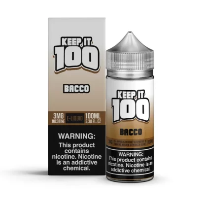 KEEP IT 100 - Bacco - 100ML E-Liquid - 3MG