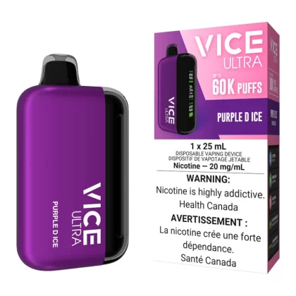 Vice Ultra Disposable Vape Device - Purple D Ice - 20mg/ml