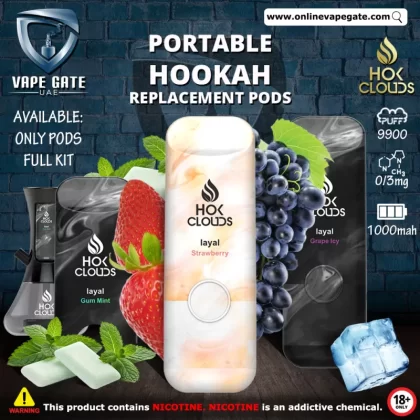 XTRA - HOK CLOUDS PORTABLE HOOKAH REPLACEMENT PODS - Gum Mint / 3 mg