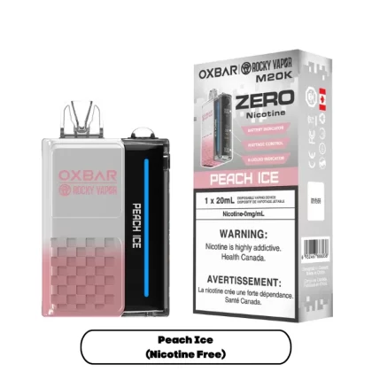 Oxbar M20K Peach Ice Nicotine Free Disposable Vape