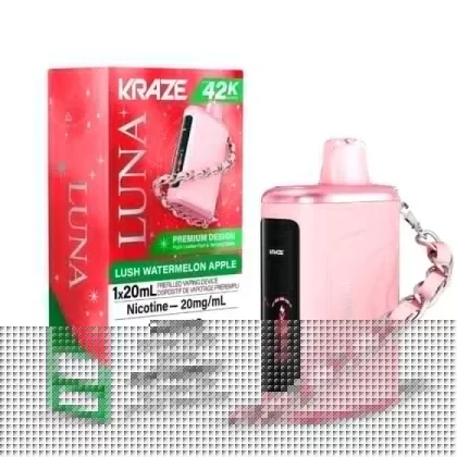 Kraze Luna Disposable Vape – 42K Puffs – Lush Watermelon Apple - Eliquidsupply