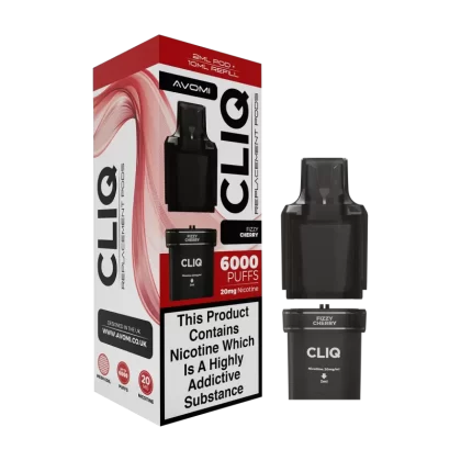 Fizzy Cherry Avomi Cliq 6000 Refill Pack - 20mg - Vape Product (37D7FE)