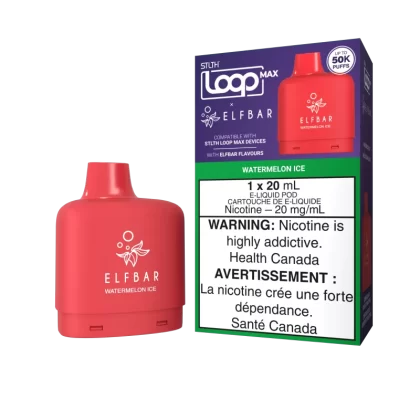 STLTH LOOP MAX X ELFBAR Pod Pack - Watermelon Ice - 20 mg/mL (wholeseller) - Excise ON, 20 mg/mL - ON (8B58FD)
