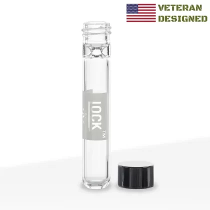 Lock-N-Load Airwalker Chillum – Black Caps – 2.75″ | 48-Count Display