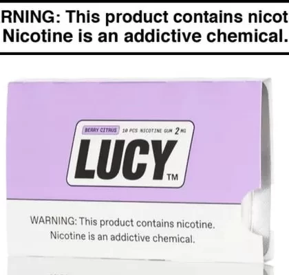 LUCY NICOTINE GUM – 10CT - Berry Citrus, Cinnamon; Vape Product, Vape Product
