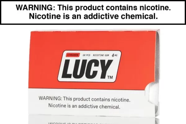 LUCY NICOTINE GUM – 10CT - Berry Citrus, Cinnamon; Vape Product, Vape Product - Image 2