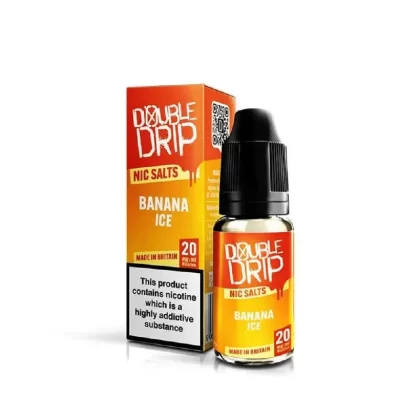 Double Drip Nic Salt E-Liquid Banana Ice - Nicotine Strength#20mg>10mg