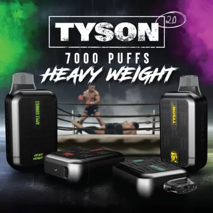 Tyson 2.0 Heavy Weight Rechargeable Disposable – 7000 Puffs - Apple Melonberry