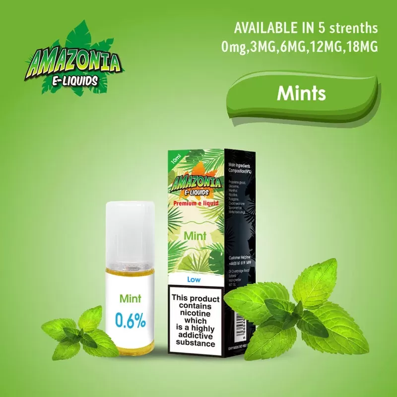 Mints 50/50 E-Liquid 10ml By Amazonia