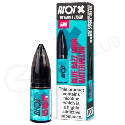 Blue Razz Sour Watermelon Nic Salt E-Liquid by Riot X - Ecigpremium