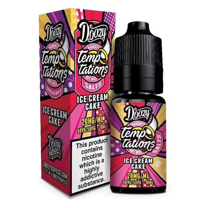 Doozy Temptations Ice Cream Cake Nic Salt E Liquid – Doozy Temptations (10ml)