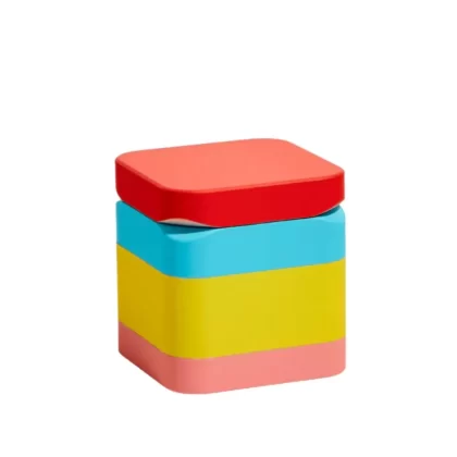 Colorblock Grinder – 4-Piece Rubberized Metal Herb Grinder (2.25″) - Discountvapepen