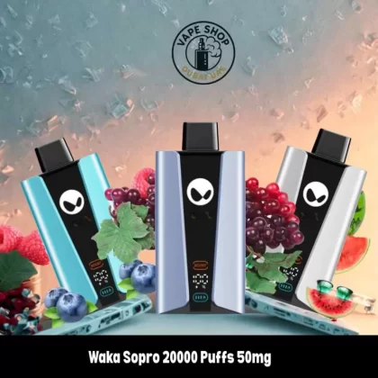 Waka Sopro 20000 Puffs 50mg Nicotine - Cranberry Grape, Dark Cherry