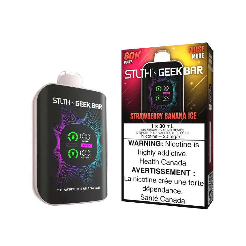 STLTH x GEEK BAR - Strawberry Banana Ice - 20 mg/mL (wholeseller) - Excise ON, 20 mg/mL (wholeseller) - Excise AB (7B0DA2)