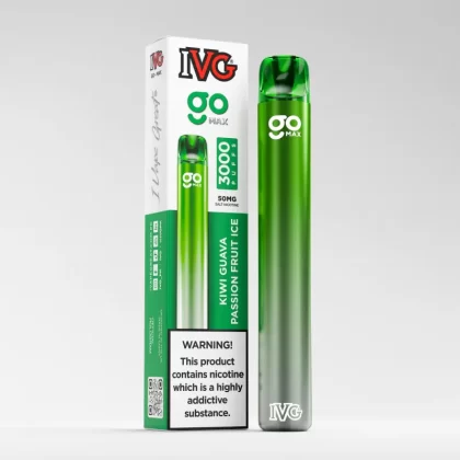 IVG Go Max 3000 Puffs Disposable Vape – Kiwi Guava Passion Fruit Ice (50mg)