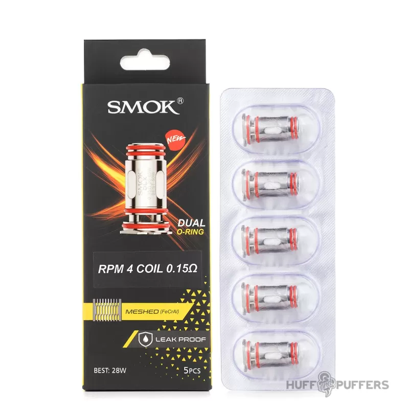 Smok RPM 4 Coils - 0.15 ohm (30-60W), 0.6 ohm (10-30W)