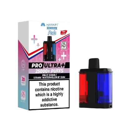 Hayati Pro Ultra Plus 25k Prefilled Pods Fruit Bomb/Straw’ Watermelon B’gum
