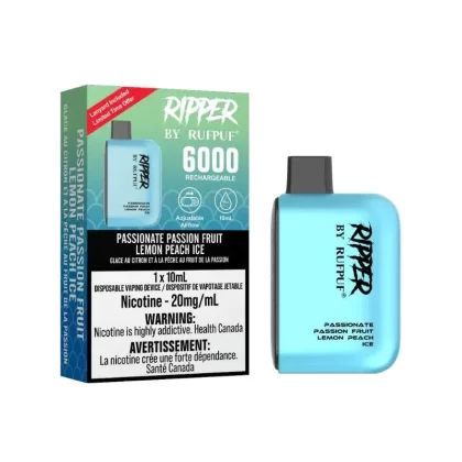 RIPPER 6000 – PASSIONATE PASSION FRUIT LEMON PEACH ICE