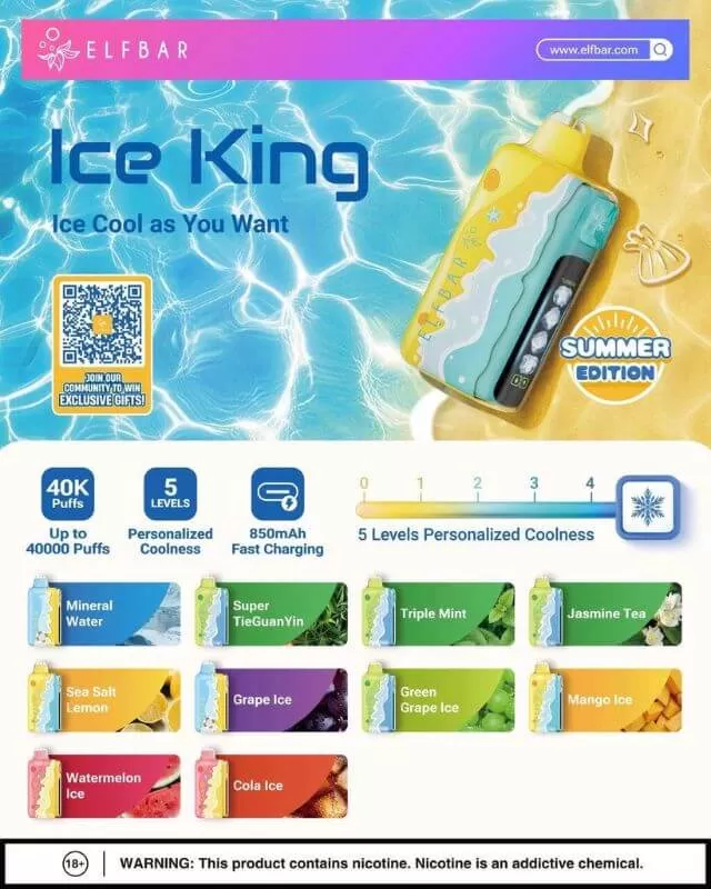 ELFBAR ICE KING 45,000 Puffs - Lemon Lime - Image 3