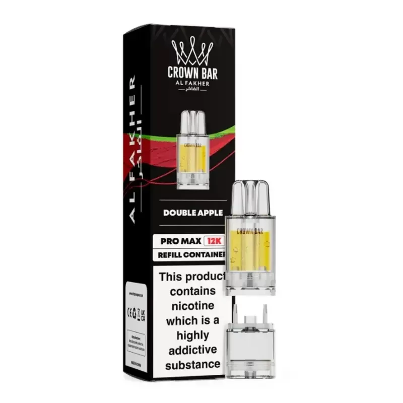 Al Fakher Crown Bar Pro Max 12K Prefilled Pod Double Apple - Nicotine Strength#20mg