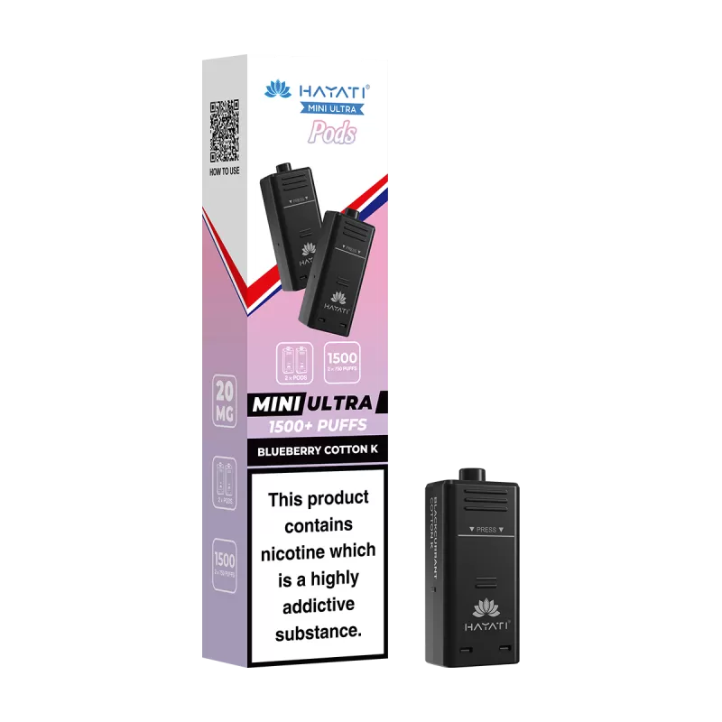 Blueberry Cotton K Hayati Mini Ultra Refill Pack - 20mg - Vape Product (859CBE)