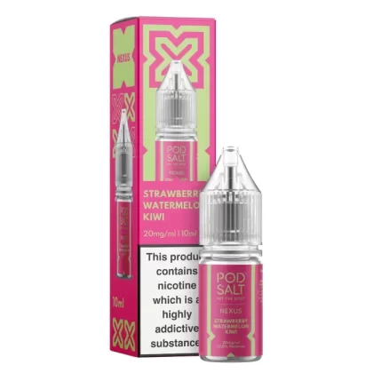 Strawberry Watermelon Kiwi – Pod Salt Nicotine Salt E Liquid – 10ml – TPD - Vapestorm Co