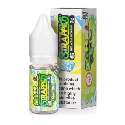 SOUR APPLE REFRESHER ON ICE NICOTINE SALT E-LIQUID BY STRAPPED