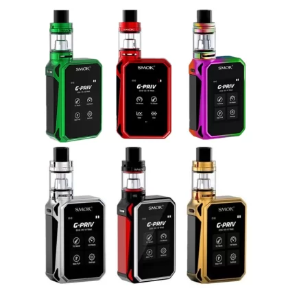 SMOK G-PRIV 220w Touch Screen 5.0ML Starter Kit With TFV8 Big Baby - BlackGreen