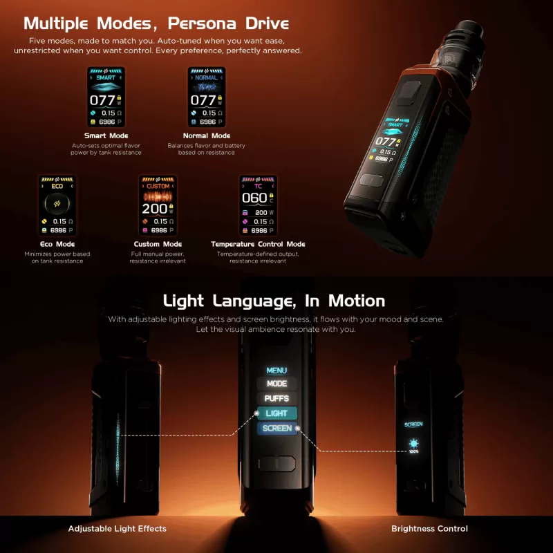 Geek Vape Aegis Legend 5 200W Mod Starter Kit Device - Image 3