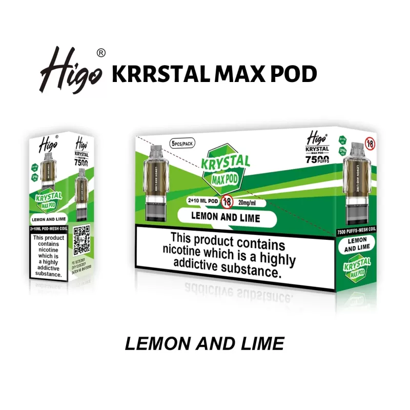 Higo Krystal Max 7500 Prefilled Pods - Box of 10 - Fruit Gum - Image 2