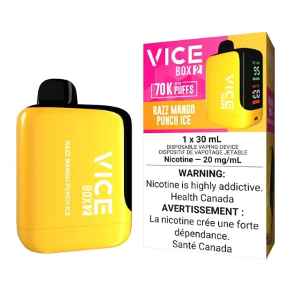 Vice Box 2 Disposable Vape Device - Razz Mango Punch Ice - 20mg/ml