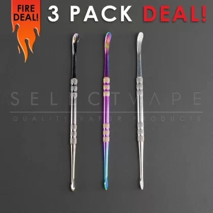 Stainless Steel Double Sided Dab Tool (3 Pack)