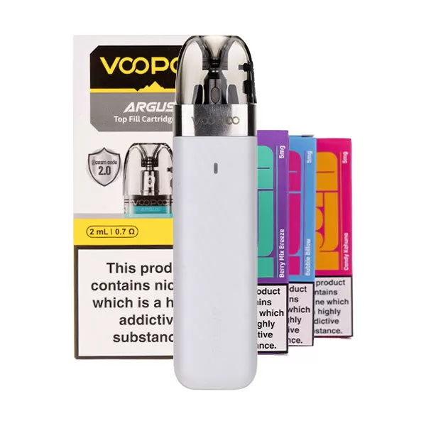 VooPoo Argus Z2 Pod Kit Bundle - Shell White / 0.7ohm - Image 2