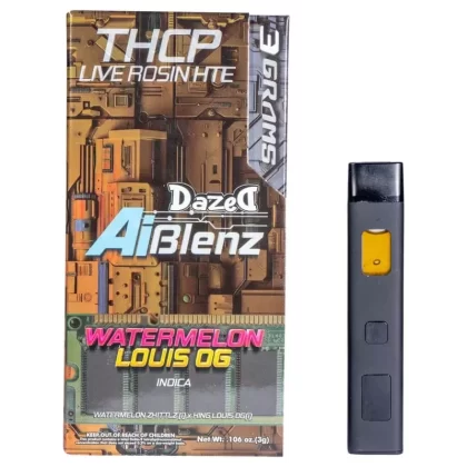 Dazed Ai Blenz THCP Live Rosin Disposable 3g - strains#Watermelon Louis OG>Strawberry Space>LA Express