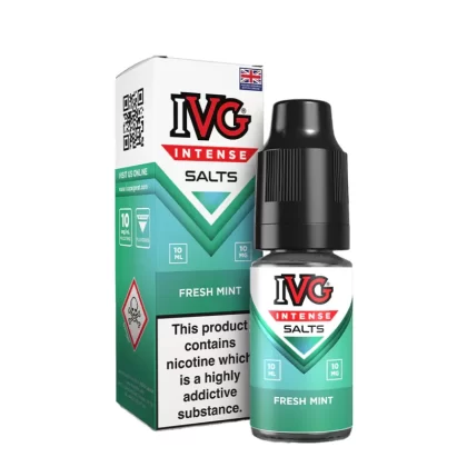 IVG Intense Fresh Mint Nic Salt Vape Juice - Strength 10mg