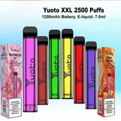 Yuoto XXL 2500 Puffs Disposable Vape – Best Vape Kits UAE - Aloe Blackcurrent, Banana Ice; FullBox, One-piece; Non-Rechargeable