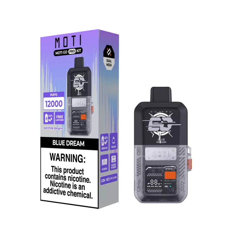 MOTI Go Pro Kit Disposable Device – 12000 Puffs - Blue Dream - Image 3