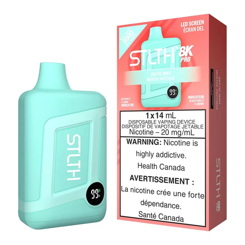STLTH 8K Pro Disposable Vape Device - Arctic Mint - 20mg/ml