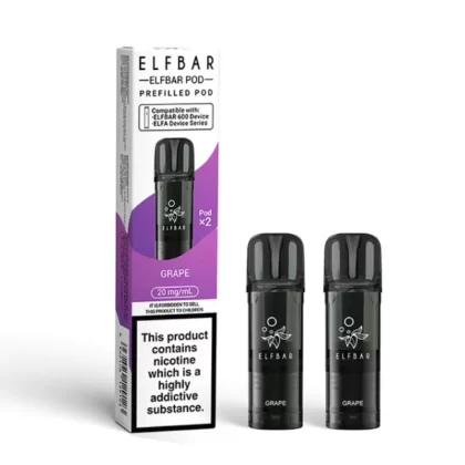 Elf Bar 600 Prefilled Pod Grape - 20mg