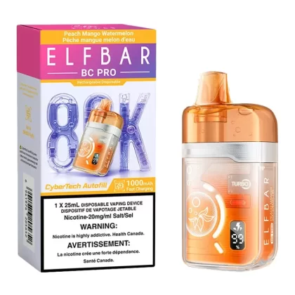Elf Bar BC Pro 80K Disposable Vape Device – Peach Mango Watermelon 25ml