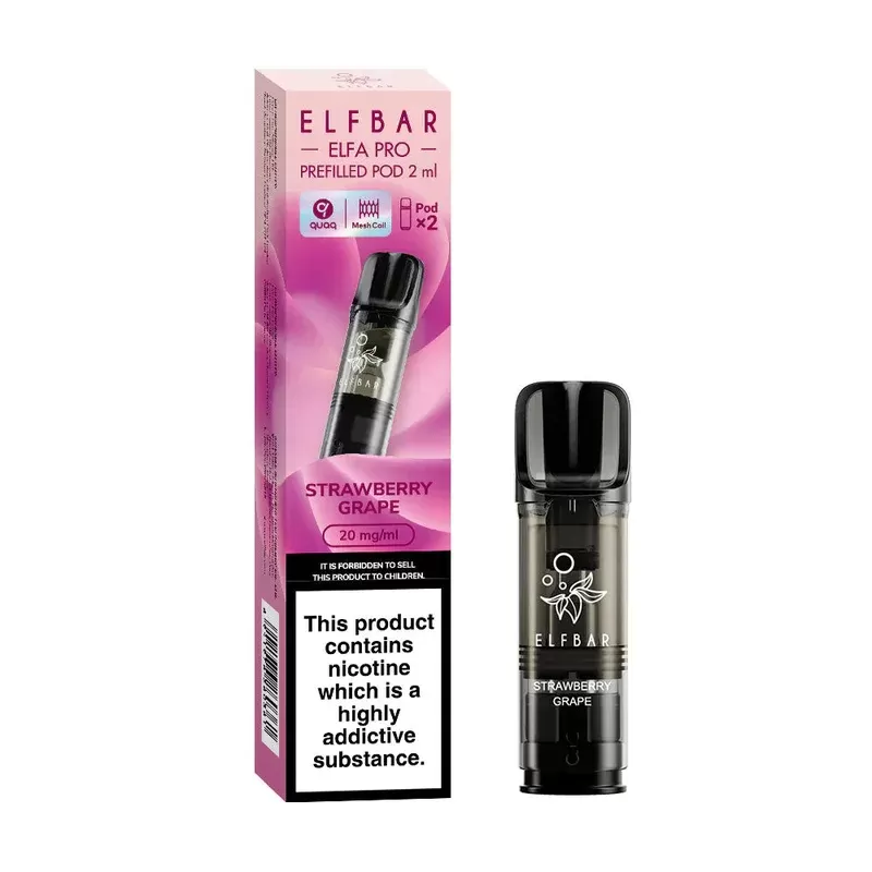 Elf Bar ELFA Pro Strawberry Grape Pods (2 Pack) - Strength#20mg (083738)