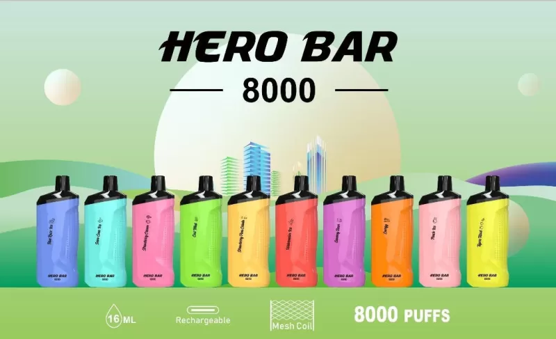 HERO Bar 8000 - Snow Cone Ice - Vapeciga - Image 2