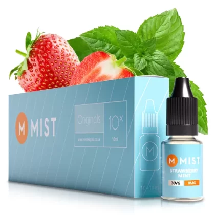Strawberry Mint E Liquid (10x10ml) - 70PG/30VG (Standard) / NONE 0mg