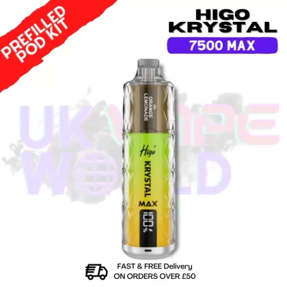 Orange Lemonade Krystal Higo 7500 Max Prefilled Pod Kit