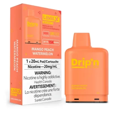 LEVEL X DRIP’N BOOST POD 20ML – MANGO PEACH WATERMELON