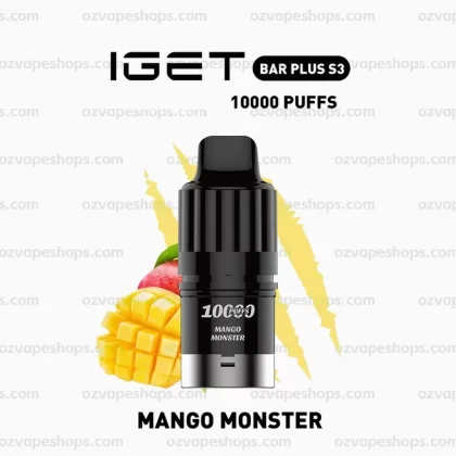 IGET Bar Plus S3 Pod – Mango Monster - Ozvapeone