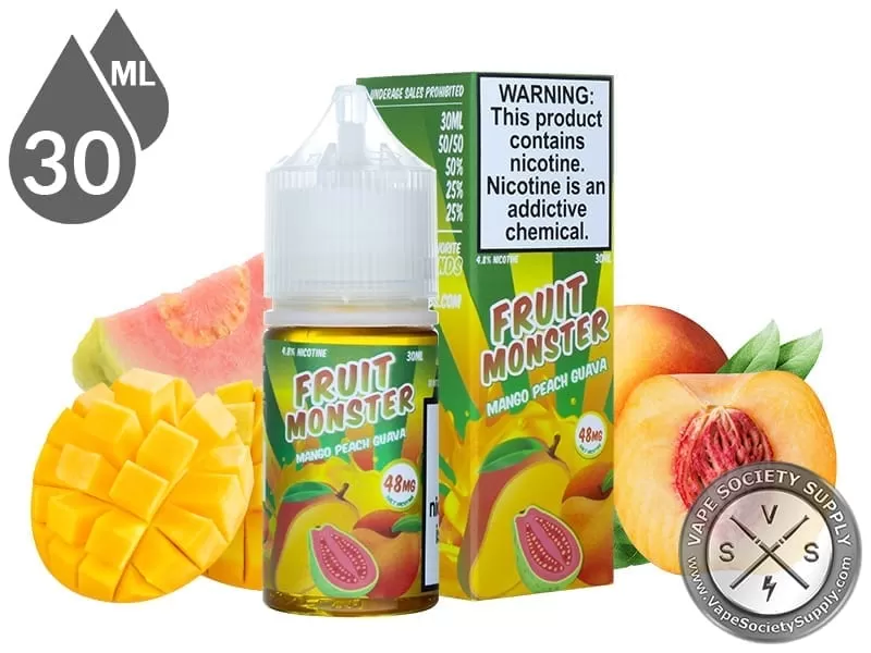Mango Peach Guava Fruit Monster Salt 30ml - Vape Product, Vape Product