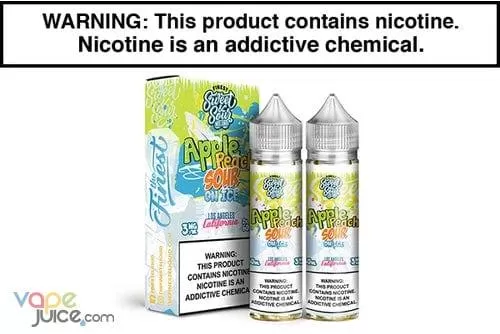 APPLE PEACH SOUR RINGS ON ICE BY THE FINEST SWEET AND SOUR SERIES 120ML - Vapejuice
