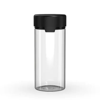 CHUBBY GORILLA | Child Resistant Clear Plastic Aviator Container w/ Black Cap | 240mL – 8oz – 200 Count